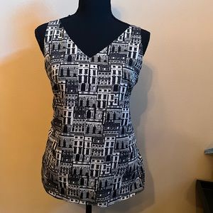 Banana Republic Patterned Skinny Strap Blouse